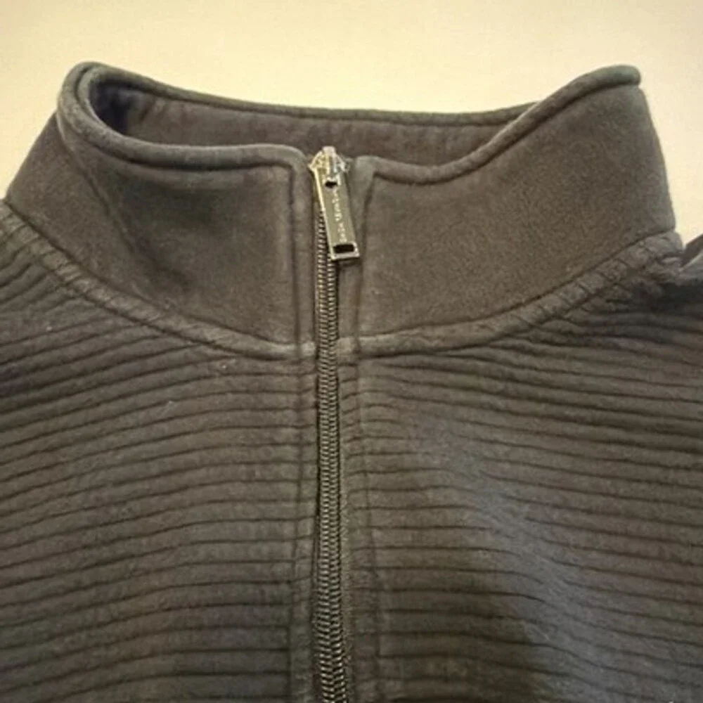 Black Zip Up Mens Mock Turtleneck Bomber Jacket Black L Dark Angel